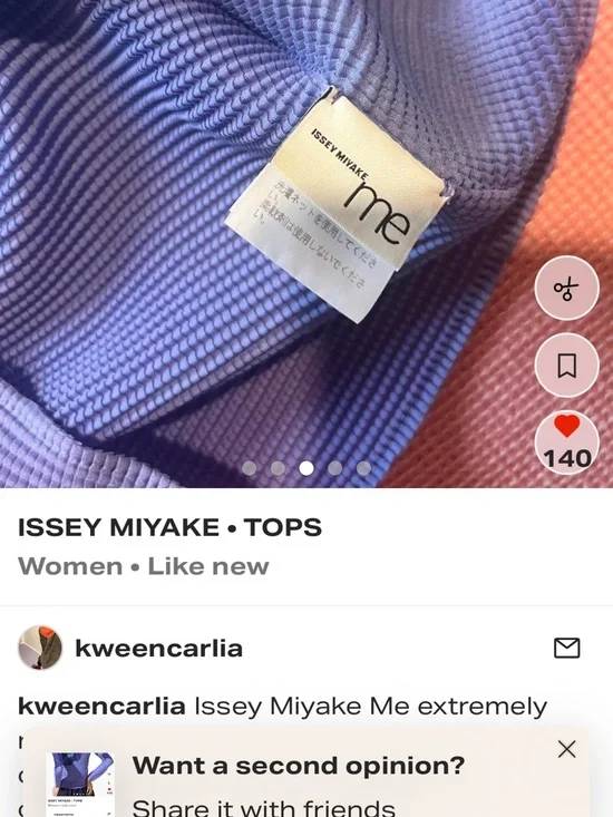 Issey Miyake unique Lavender Floral-Print Funnel Neck Women's Sweater - Picture 3 of 5